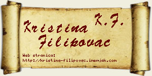 Kristina Filipovac vizit kartica